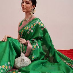 Silk Land Woven with Floral Digital Printed Zari Soft Silk Saree-picture-30