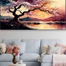 DEKORSTATION Purple & Beige Wooden Wall Paintings-image-61