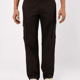 Tailoraedge Men Relaxed Mid-Rise Cargos Trousers-picture-12