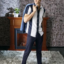 U S Polo Assn Men Navy Blue Slim Fit Trousers-image-83