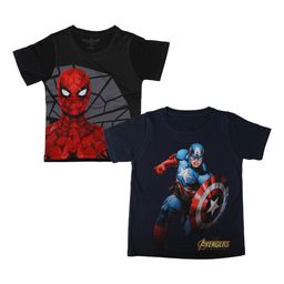 Marvel by Wear Your Mind Boys Black Spiderman Printed Round Neck T-shirt-picture-40