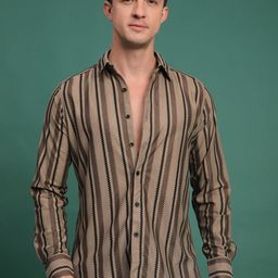 MOHICANS Men Textured Spread Collar Casual Shirt-picture-15