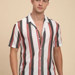 MOHICANS Men Textured Spread Collar Casual Shirt-picture-17