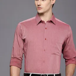 Raymond Pure Cotton Self Design Slim Fit Textured Formal Shirt-image-45