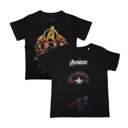 Marvel by Wear Your Mind Boys Black Printed Round Neck T-shirt-picture-49