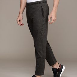 Calvin Klein Jeans Men Charcoal Grey Solid Track Pants-picture-16