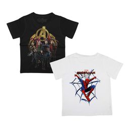 Marvel by Wear Your Mind Boys Pack Of 2 Printed Round Neck T-shirt-picture-22
