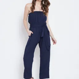 Berrylush Navy Blue Solid Basic Jumpsuit-picture-39