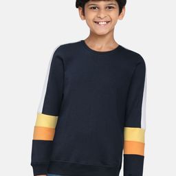 YK Boys Navy Blue Solid Sweatshirt-27