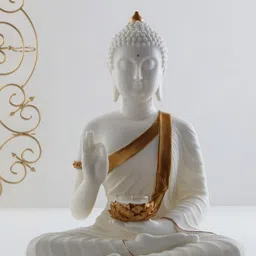 Home Centre Noor Polyresin Buddha Figurine With T-Light Holder-picture-2