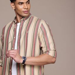 Nautica Pure Cotton Classic Fit Striped Casual Shirt-image-24