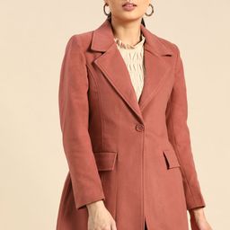 all about you Women Pink Solid Overcoat-image-35