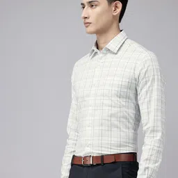 Arrow Manhattan Slim Fit Checked Pure Cotton Formal Shirt-picture-36