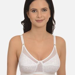 mod & shy White Self Design Non-Wired Non Padded Minimizer Bra MS95-picture-33