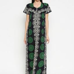 AV2 Black & White Printed Nightdress-14