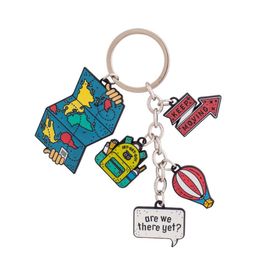 Chumbak Multicoloured Enamel Printed Metal Keychain-picture-42