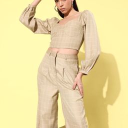Mast & Harbour Checked Crop Top With Trouser-picture-31