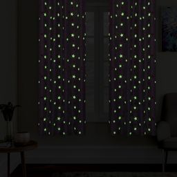 Cortina Beige Set of 2 Glow In The Dark Window Curtains-20