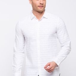 Status Quo Men White Slim Fit Solid Casual Shirt-image-84