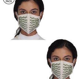 Anekaant Women 2 Pcs Embroidered 3-Ply Anti-Dust Reusable Outdoor Masks-image-102
