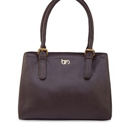 Bagsy Malone Brown PU Structured Shoulder Bag-54