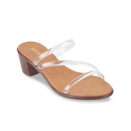 Metro Women Transparent Solid Block Heels-26