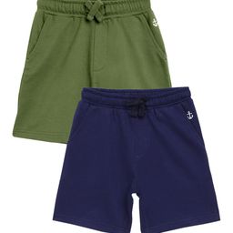 Campana Boys Pack of 2 Solid Regular Fit Cotton Shorts-11