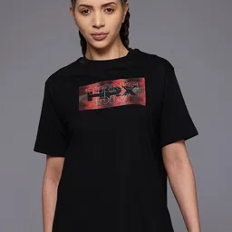 HRX by Hrithik Roshan Women Brand Logo Printed Training T-shirt-picture-12