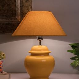 Homesake Yellow Ceramic Pot Bedside Standard Lamp-34