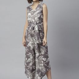 StyleStone Women Grey & Off-White Printed Culotte Jumpsuit-picture-35