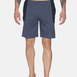 Dollar Men Blue Solid Regular Fit Cotton Lounge Shorts-picture-32