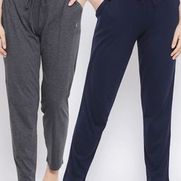 Kanvin Women Pack of 2 Solid Lounge Pants-picture-24
