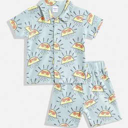 Moms Love Infant Boys Conversational Printed Pure Cotton Clothing Set-image-52