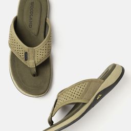 Woodland Men Perforated Leather Comfort Sandals-image-18