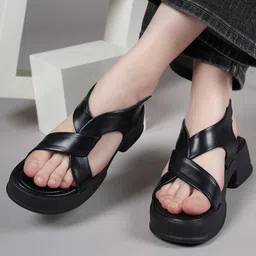 Mast & Harbour Embellished Flatform Sandals-23