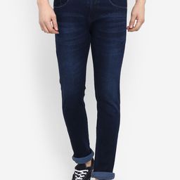 Routeen Men Blue Slim Fit Mid-Rise Clean Look Stretchable Jeans-picture-37