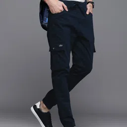 WROGN Men Mid Rise Cargo Style Joggers-image-54