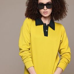 The Roadster Lifestyle Co. Contrast Collar Pure Cotton Sweatshirt-image-44