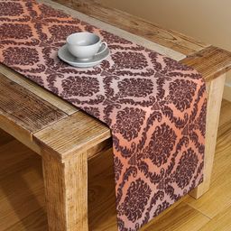 Alina decor Brown & Beige Digital Printed Table Runner-12