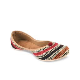 DESI COLOUR Women Multi Ethnic Mojaris Flats-image-9