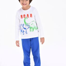 mackly Boys White & Blue Printed Night suit-image-20