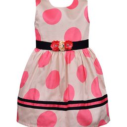 Wish Karo Girls Pink Printed A-Line Dress-picture-43