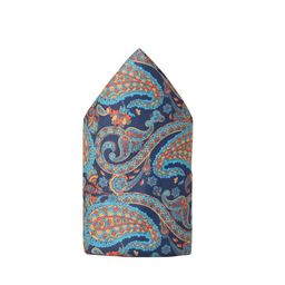 Tossido Men Blue & Orange Printed Pocket Square-image-97