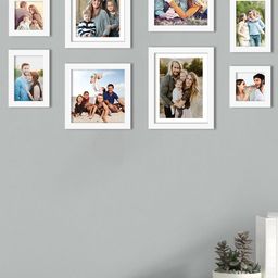 Art Street Set Of 8 White Solid Individual Wall Photo Frames-48