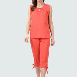 shyaway Women Orange Top & Capri Set-image-25