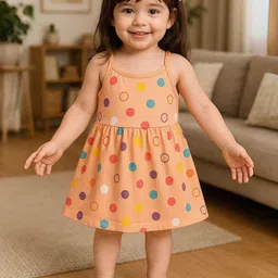 Kidbea Organic Cotton Casual Frock for Girls Dress-21