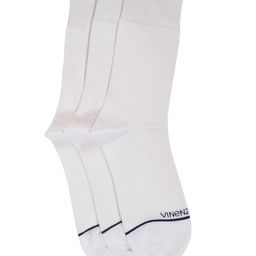 VINENZIA Men Pack Of 3 White & Blue Calf-Length Socks-picture-4
