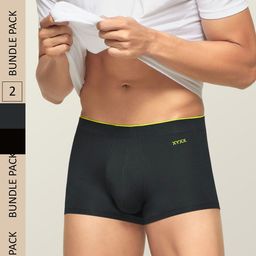 XYXX Men Solid Pack Of 2 Uno IntelliSoft Micro Modal Trunk-picture-1