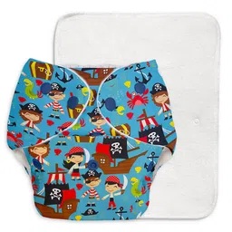 SuperBottoms Infants Basic Quick Dry Ultra Thin Pad Diaper - Blue-14