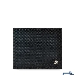 Eske Men Navy Blue Paris Arwin Leather Textured Two Fold Wallet-picture-12